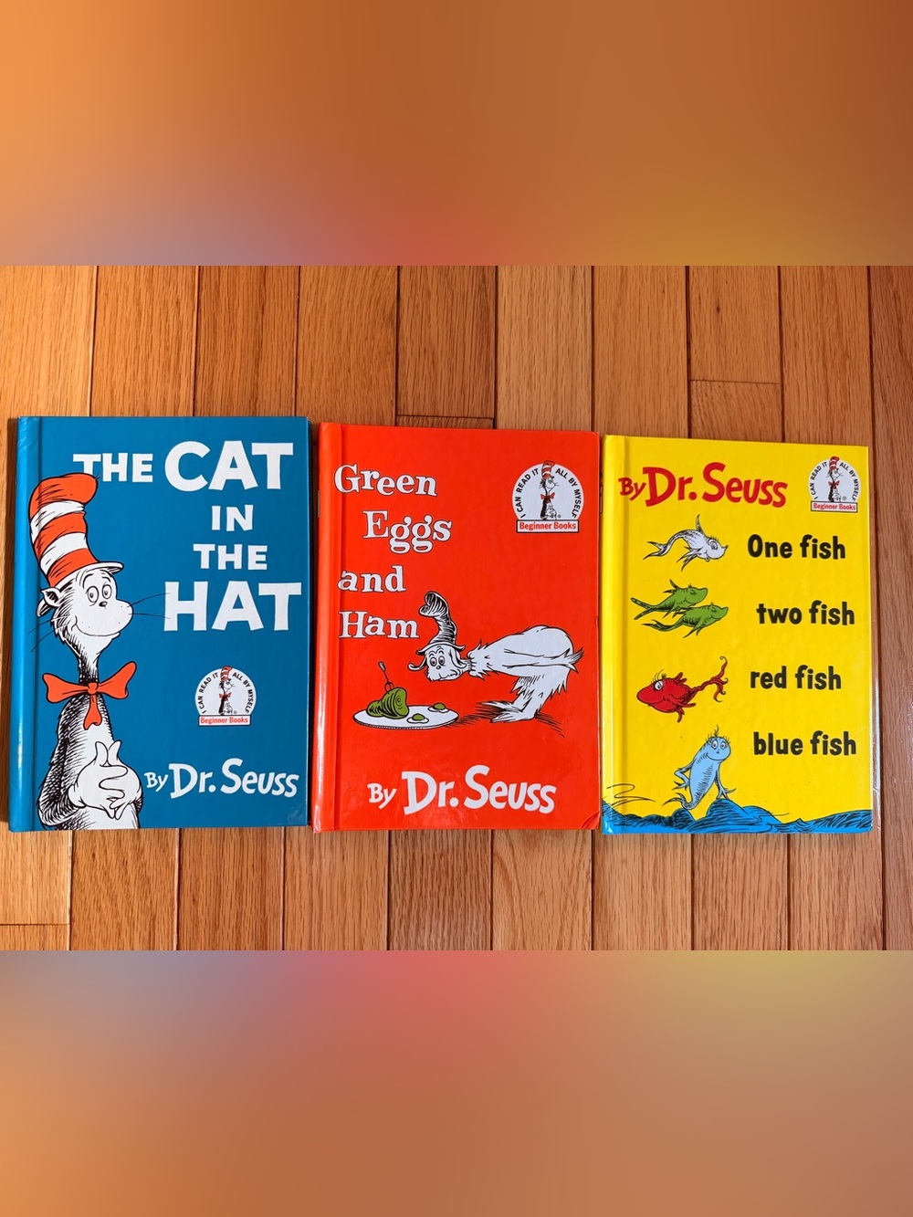 New Dr Seuss 3 book set Cat In The Hat Green Eggs And Ham One Fish Two Fish